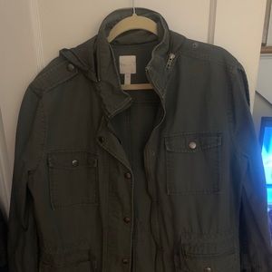 Leith dark green coat